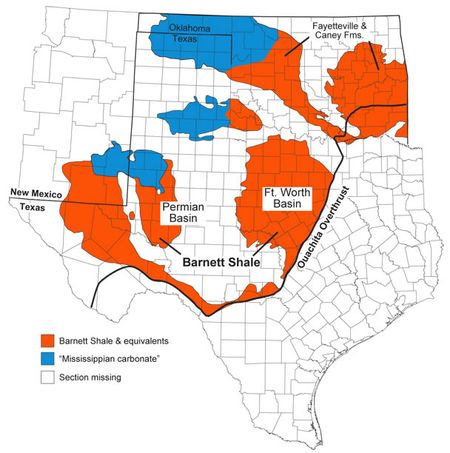 Pour voir, Total mise 800 millions de dollars sur les gaz de schistes de Barnett dans le Texas
