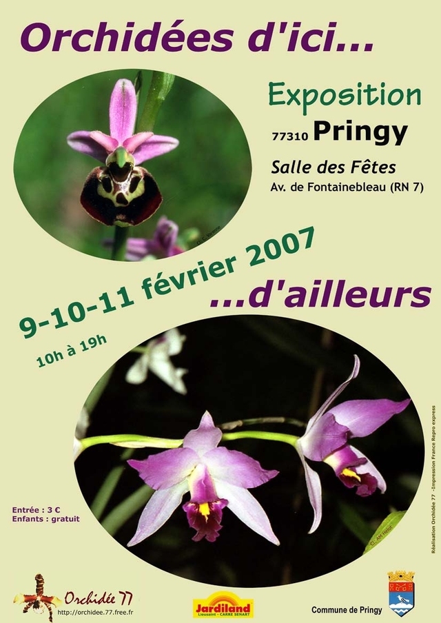 Jardin : événements de février 2007, les orchidées de Pringy
