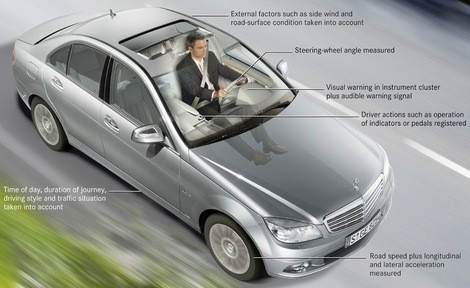 Mercedes to offer tiredness detection system in 2009